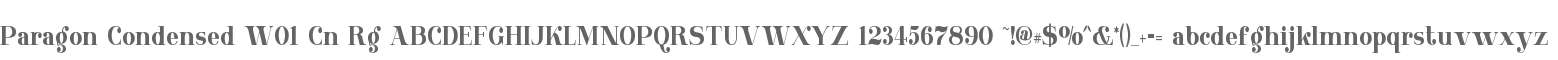 Paragon Condensed W01 Cn Rg