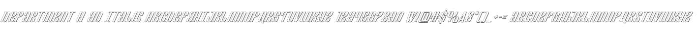 Department H 3D Italic