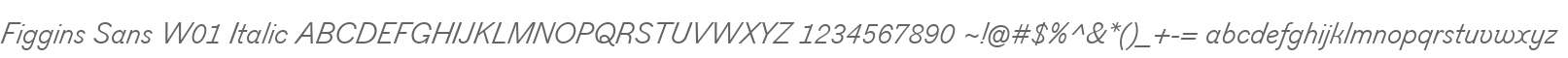 Figgins Sans W01 Italic