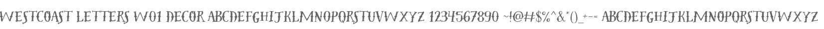 Westcoast Letters W01 Decor