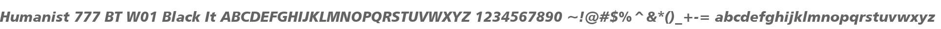 Humanist 777 BT W01 Black It