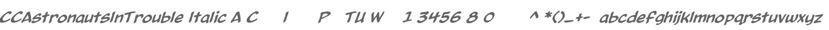 CCAstronautsInTrouble Italic