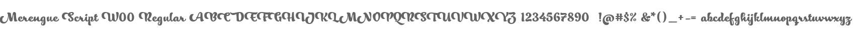 Merengue Script W00 Regular