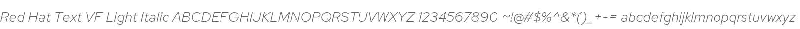 Red Hat Text VF