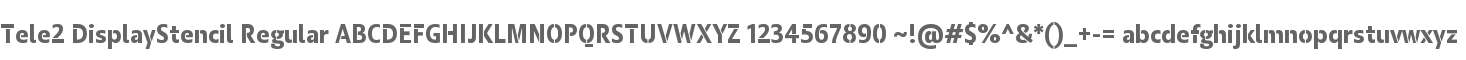 Tele2 DisplayStencil Regular