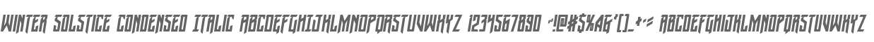 Winter Solstice Condensed Italic