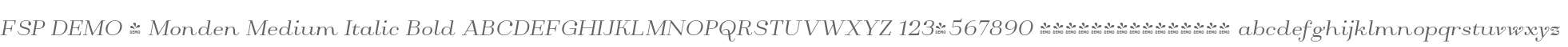 FSP DEMO - Monden Medium Italic