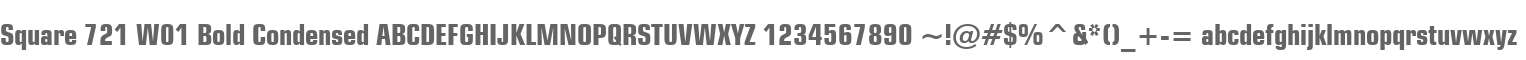 Square 721 W01 Bold Condensed