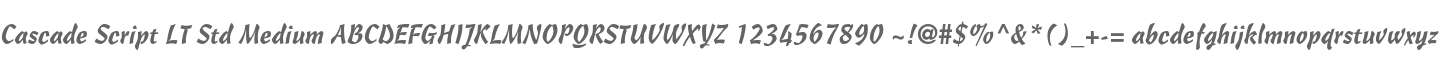 Cascade Script LT Std Medium
