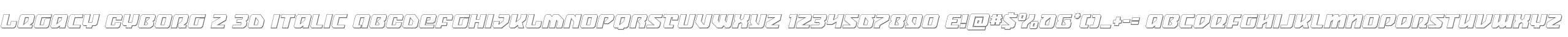 Legacy Cyborg 2 3D Italic