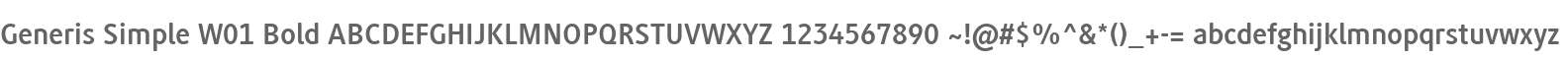 Generis Simple W01 Bold