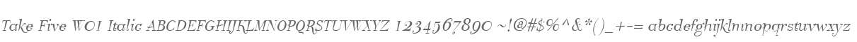 Take Five W01 Italic