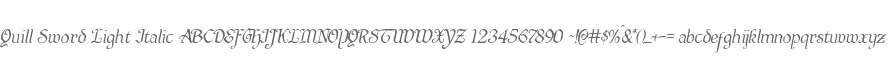 Quill Sword Light Italic