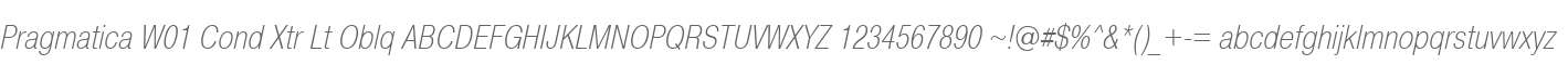 Pragmatica W01 Cond Xtr Lt Oblq