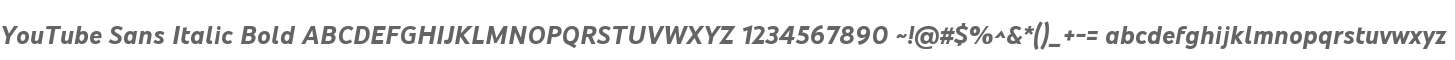 YouTube Sans Italic