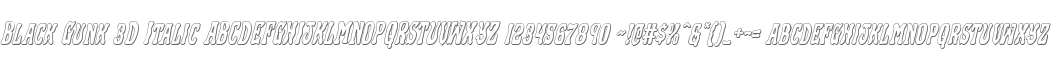 Black Gunk 3D Italic