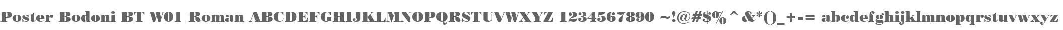 Poster Bodoni BT W01 Roman