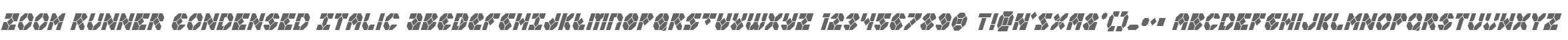 Zoom Runner Condensed Italic