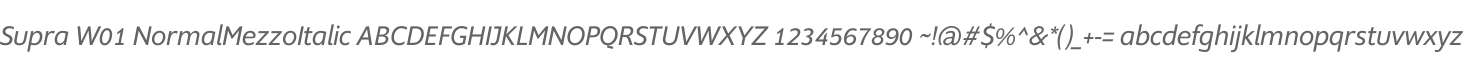 Supra W01 NormalMezzoItalic