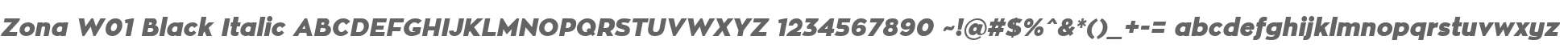 Zona W01 Black Italic