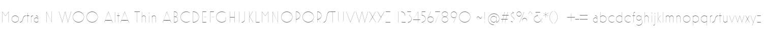 Mostra N W00 AltA Thin