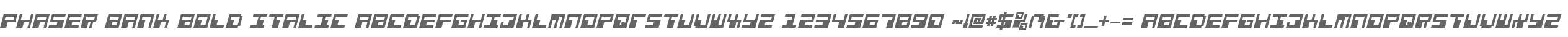 Phaser Bank Bold Italic