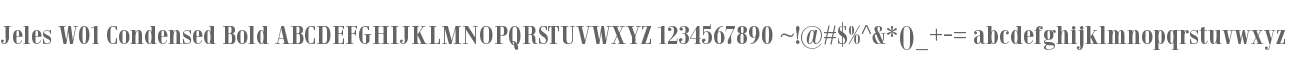 Jeles W01 Condensed Bold