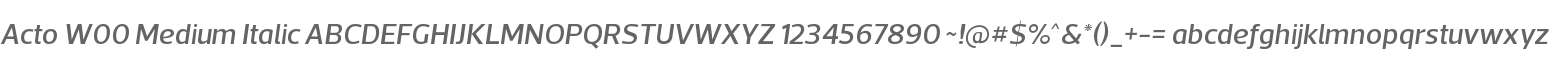 Acto W00 Medium Italic
