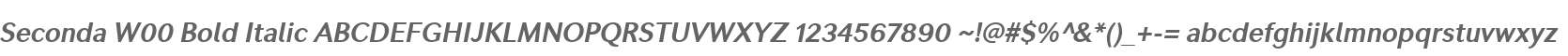 Seconda W00 Bold Italic