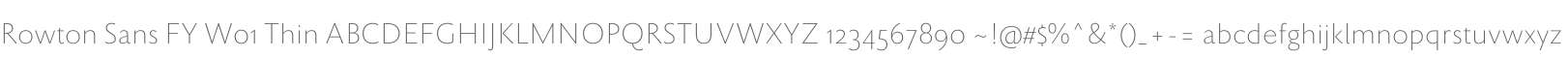 Rowton Sans FY W01 Thin