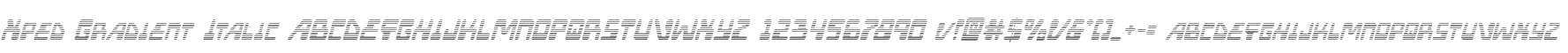 Xped Gradient Italic