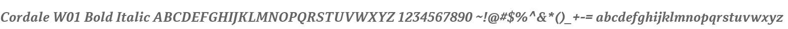 Cordale W01 Bold Italic