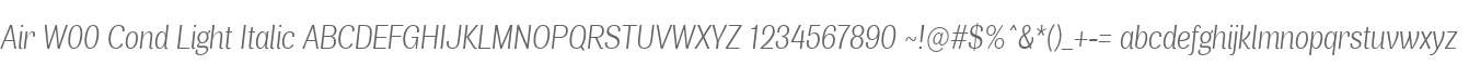Air W00 Cond Light Italic