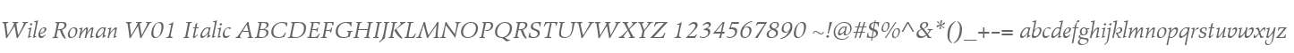Wile Roman W01 Italic