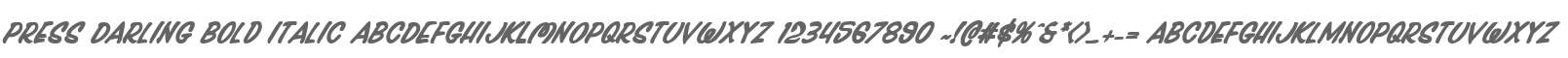 Press Darling Bold Italic