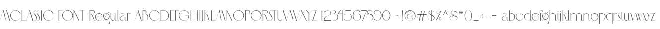 MCLASSIC FONT Regular