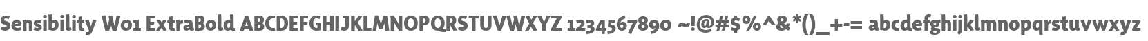 Sensibility W01 ExtraBold