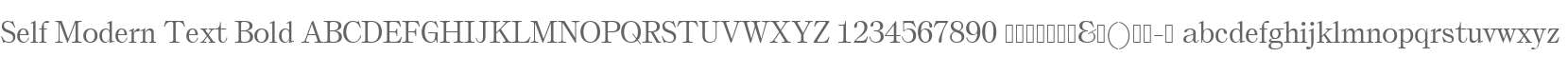 Self Modern Text Bold