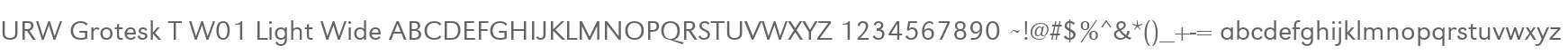 URW Grotesk T W01 Light Wide