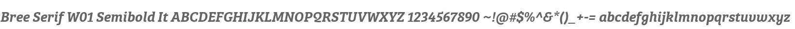 Bree Serif W01 Semibold It