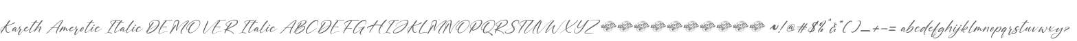 Kareth Amerotic Italic DEMO VER