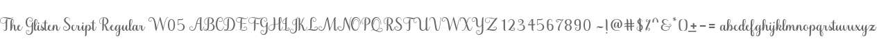 The Glisten Script Regular W05