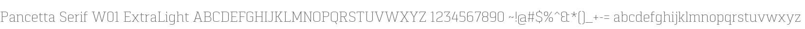 Pancetta Serif W01 ExtraLight