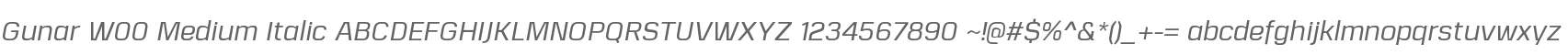 Gunar W00 Medium Italic