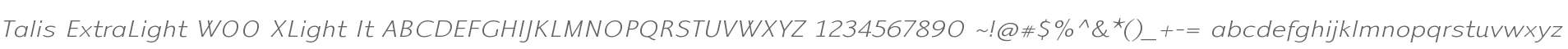 Talis ExtraLight W00 XLight It