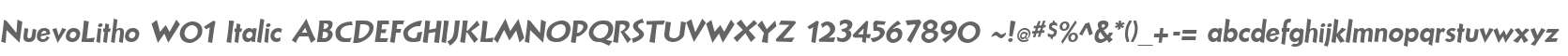 NuevoLitho W01 Italic