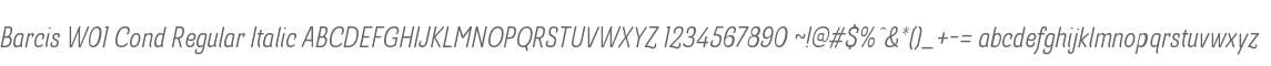 Barcis W01 Cond Regular Italic