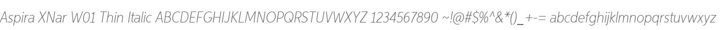 Aspira XNar W01 Thin Italic
