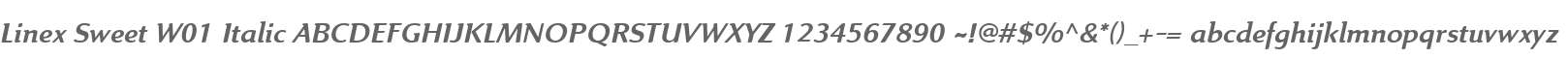 Linex Sweet W01 Italic