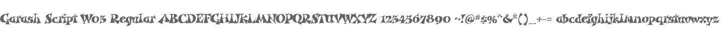 Garash Script W03 Regular